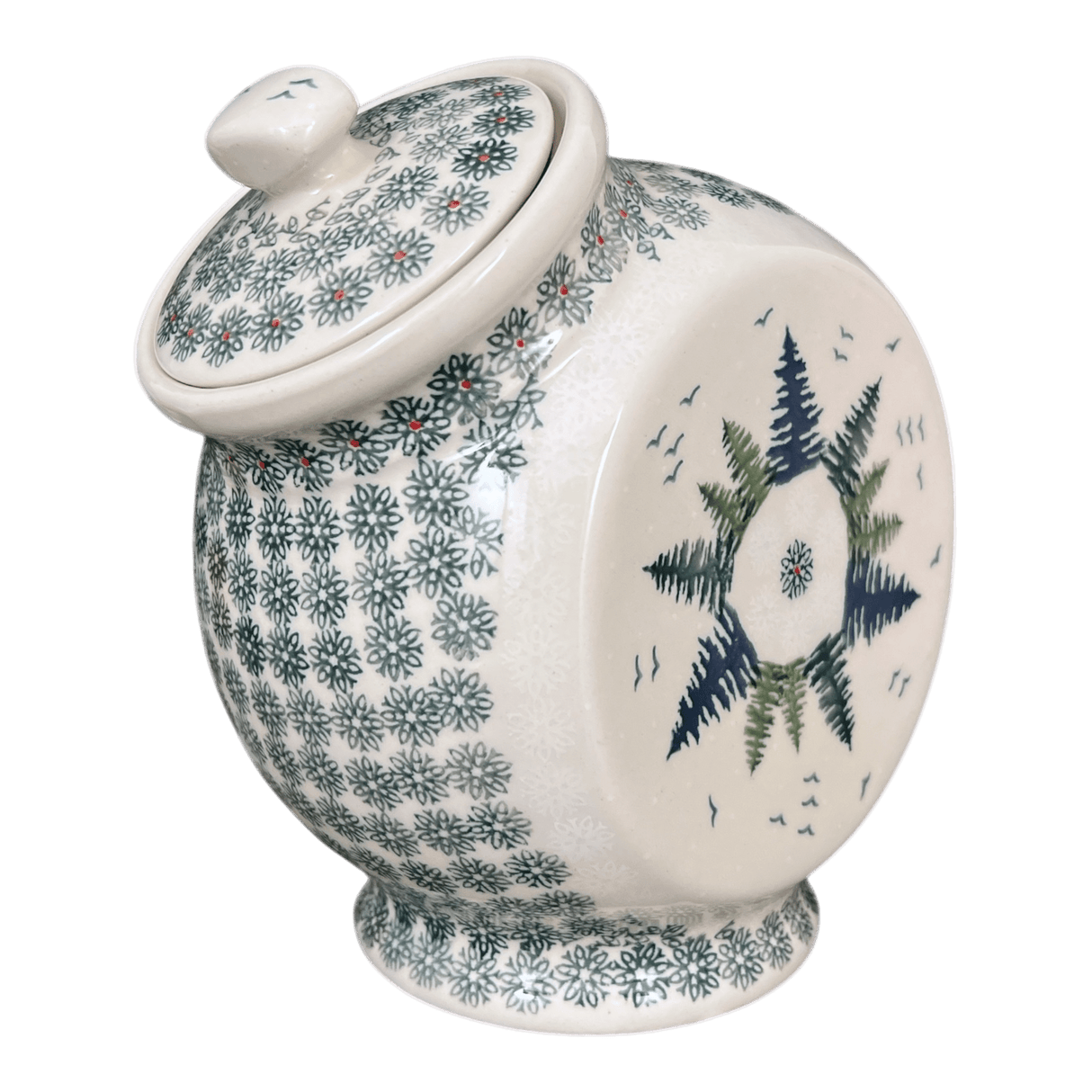 Candy/Cookie Jar, Round, 8.5" in "Pine Forest" by Manufaktura | P076S-PS29