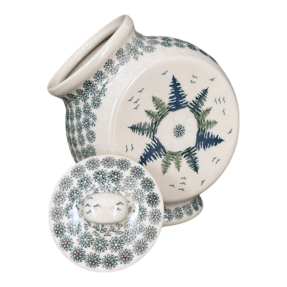 Candy/Cookie Jar, Round, 8.5" in "Pine Forest" by Manufaktura | P076S-PS29