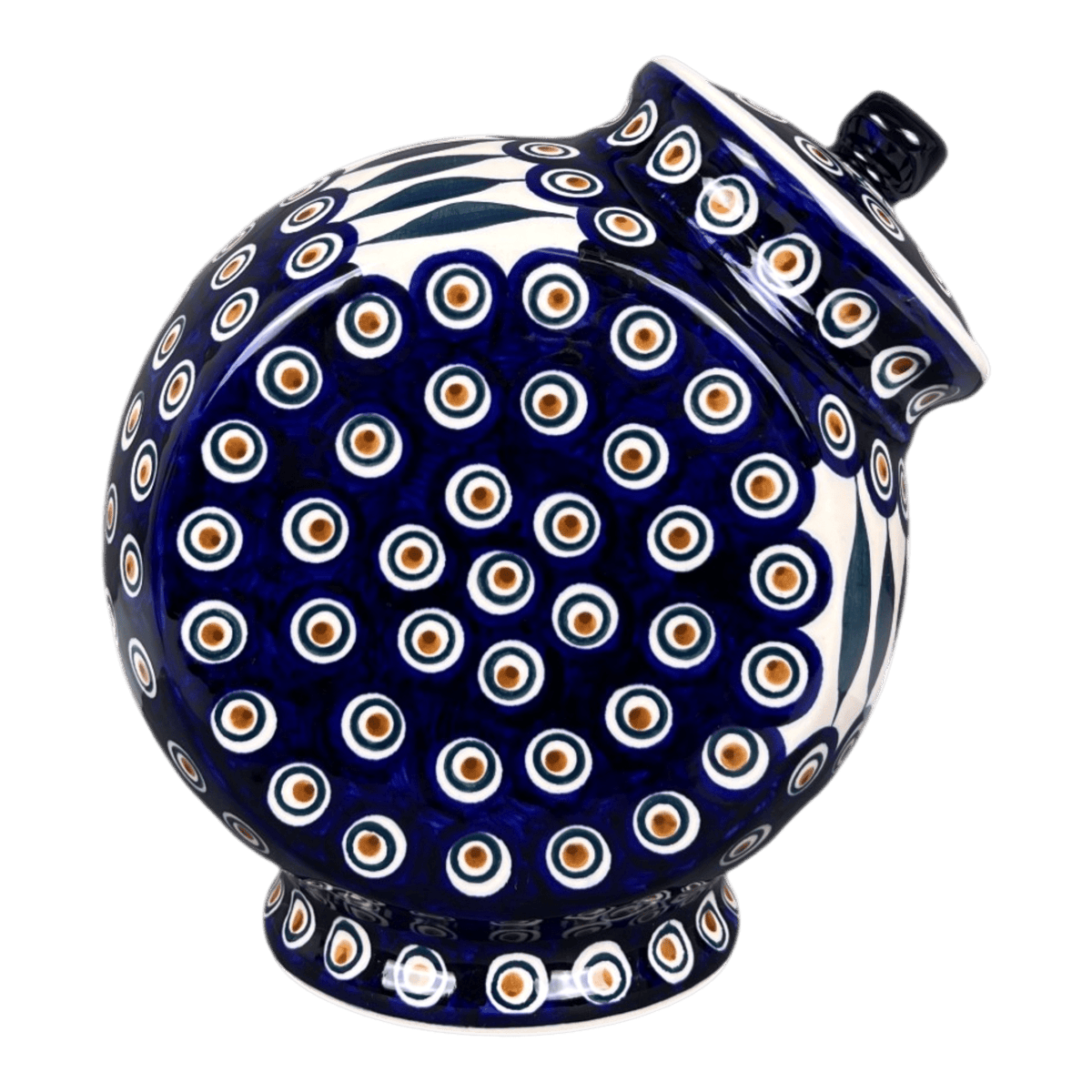 Candy/Cookie Jar, Round, 8.5" in "Peacock" by Manufaktura | P076T-54