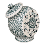 Candy/Cookie Jar, Round, 8.5" in "Woven Pansies" by Manufaktura | P076T-RV