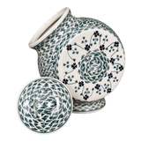 Candy/Cookie Jar, Round, 8.5" in "Woven Pansies" by Manufaktura | P076T-RV