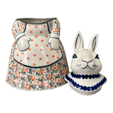 Cookie Jar, Rabbit, 11.25" in "Peach Blossoms" by Manufaktura | P080S-AS46