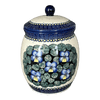 Polish Pottery 4 Liter Canister (Pansies) | P081S-JZB at PolishPotteryOutlet.com