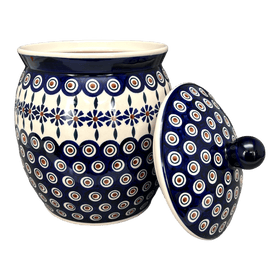 Polish Pottery 4 Liter Canister (Floral Peacock) | P081T-54KK Additional Image at PolishPotteryOutlet.com
