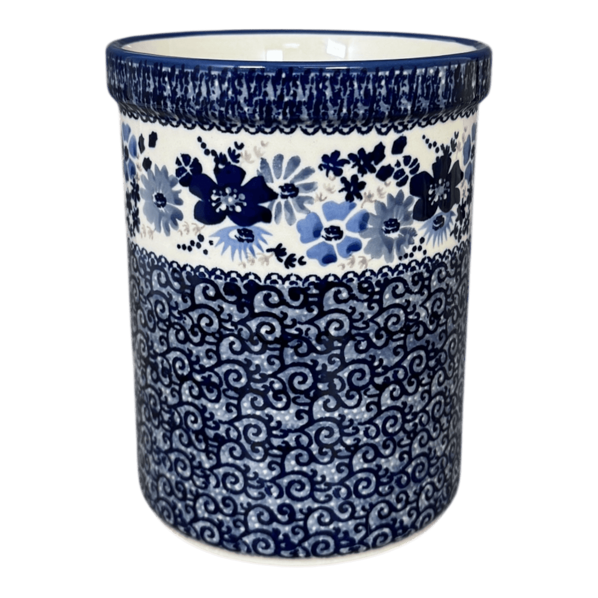 Utensil Holder, 7" in "Blue Life" by Manufaktura | P082S-EO39