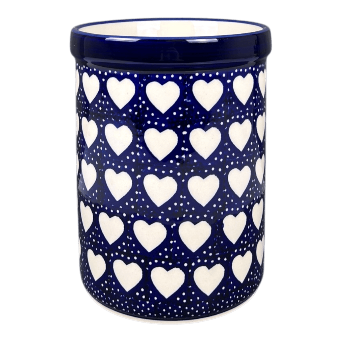 Utensil Holder, 7" in "Sea of Hearts" by Manufaktura | P082T-SEA