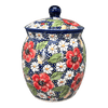 Polish Pottery 3 Liter Canister (Poppies & Posies) | P083S-IM02 at PolishPotteryOutlet.com