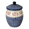 Polish Pottery 5 Liter Canister (Poppy Persuasion) | P084S-P265 at PolishPotteryOutlet.com
