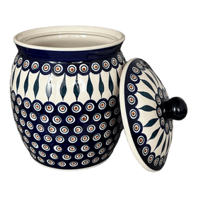 Polish Pottery 5 Liter Canister (Peacock) | P084T-54 Additional Image at PolishPotteryOutlet.com