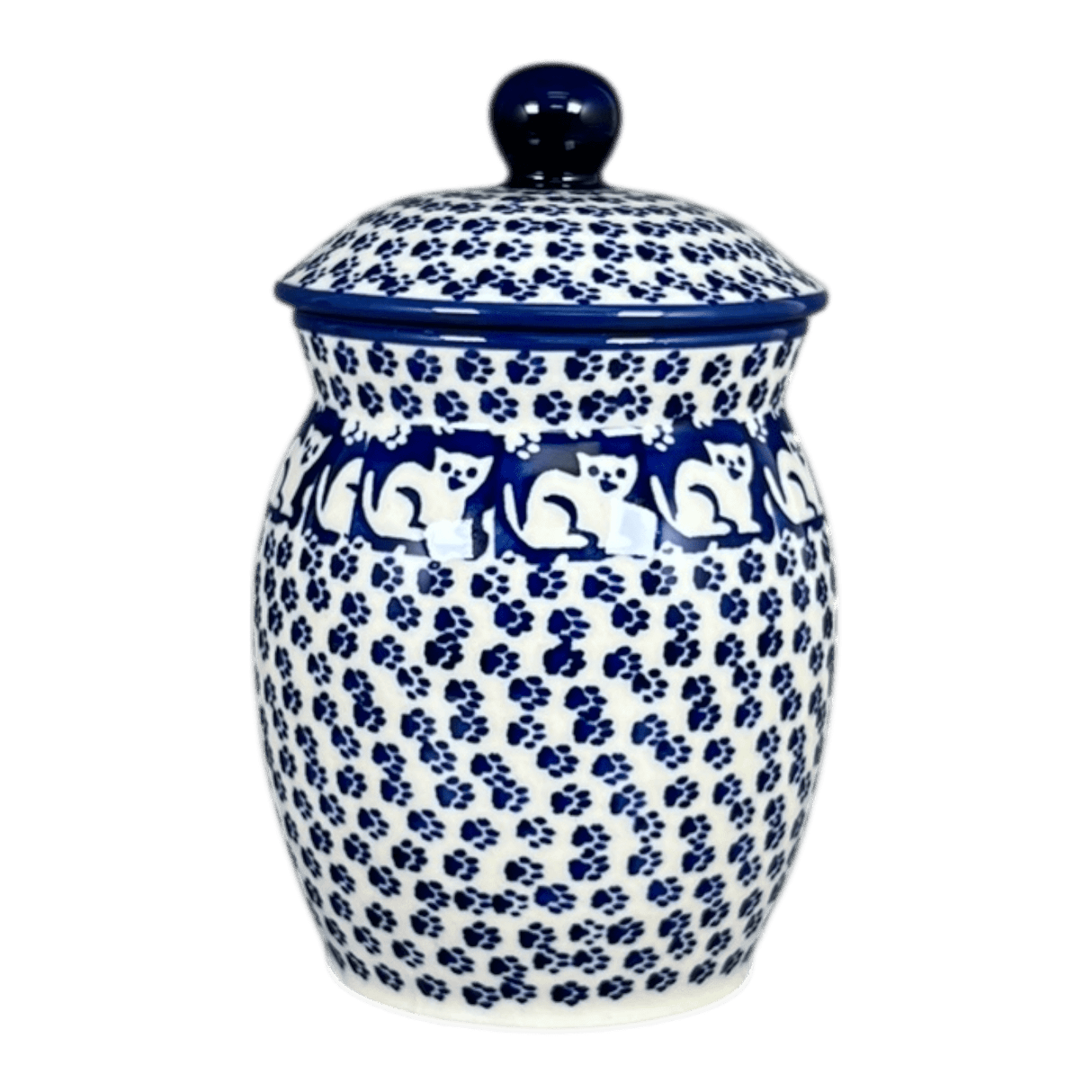 Canister, 0.5 Liter in "Kitty Cat Path" by Manufaktura | P087T-KOT6