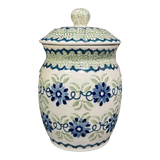 Canister, 0.5 Liter in "Woven Blues" by Manufaktura | P087T-P182