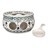 Aromatherapy Warmer, 7.5" in "Woven Pansies" by Manufaktura | P089T-RV
