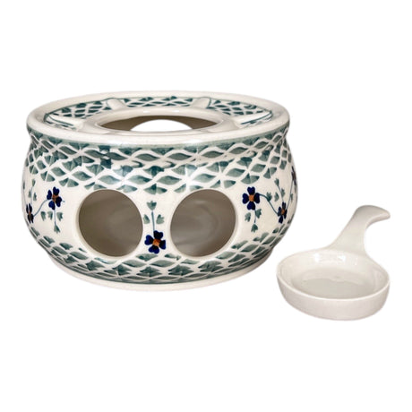 Aromatherapy Warmer, 7.5" in "Woven Pansies" by Manufaktura | P089T-RV