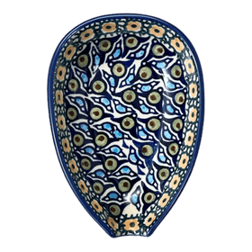 Polish Pottery Small Spoon Rest (Olive Orchard) | P093S-DZ Additional Image at PolishPotteryOutlet.com