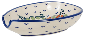 Polish Pottery Small Spoon Rest (Autumn Harvest) | P093S-LB Additional Image at PolishPotteryOutlet.com