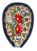 Polish Pottery Spoon Rest, Small, 3.5" in "Floral Fantasy" by Manufaktura | P093S-P260 at PolishPotteryOutlet.com