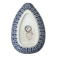 A picture of a Polish Pottery Small Spoon Rest (Fiesta) | P093U-U1 as shown at PolishPotteryOutlet.com/products/spoon-rest-fiesta-p093u-u1