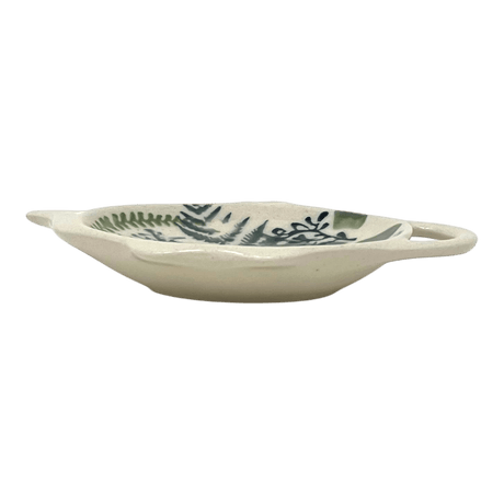 Saucer, Teapot, 4.25" x 3.25" in "Scattered Ferns" by Manufaktura | P094S-GZ39