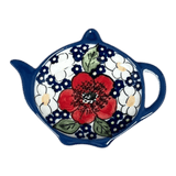Saucer, Teapot, 4.25" x 3.25" in "Poppies & Posies" by Manufaktura | P094S-IM02