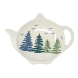 Saucer, Teapot, 4.25" x 3.25" in "Pine Forest" by Manufaktura | P094S-PS29