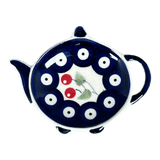 Saucer, Teapot, 4.25" x 3.25" in "Cherry Dot" by Manufaktura | P094T-70WI