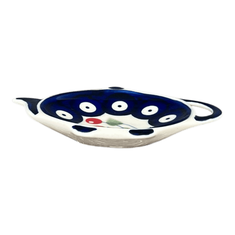 Saucer, Teapot, 4.25" x 3.25" in "Cherry Dot" by Manufaktura | P094T-70WI