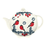 Saucer, Teapot, 4.25" x 3.25" in "Red Bird" by Manufaktura | P094T-GILE