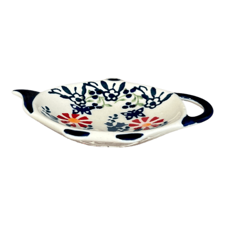 Saucer, Teapot, 4.25" x 3.25" in "Butterfly Blossoms" by Manufaktura | P094T-MM02