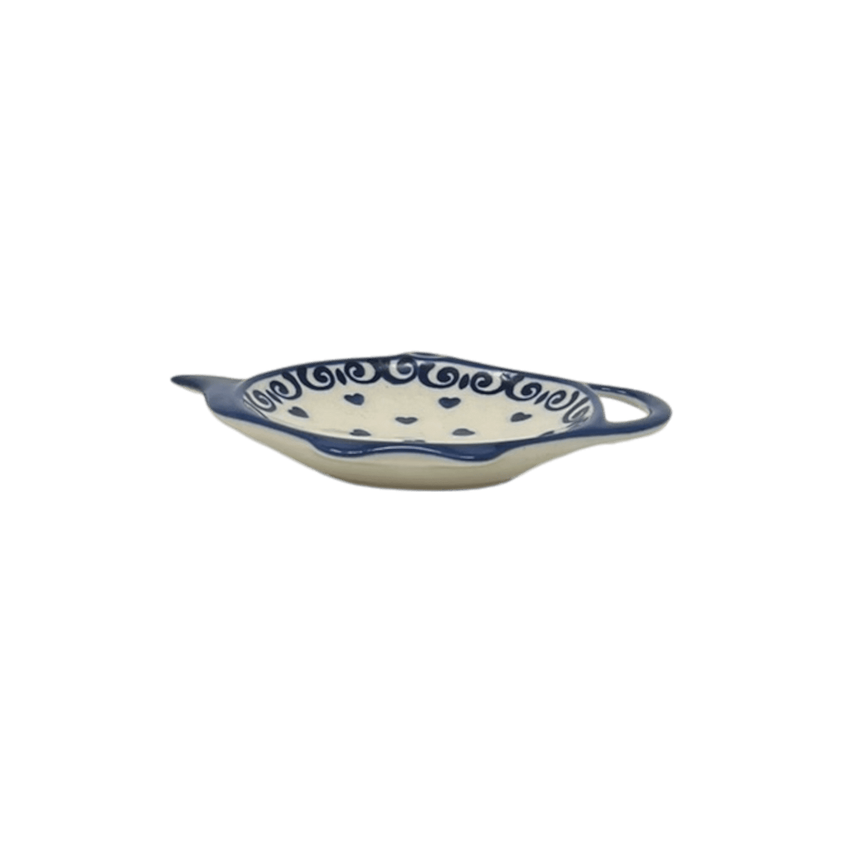 Saucer, Teapot, 4.25" x 3.25" in "Heartfelt Blue" by Manufaktura | P094T-PS02