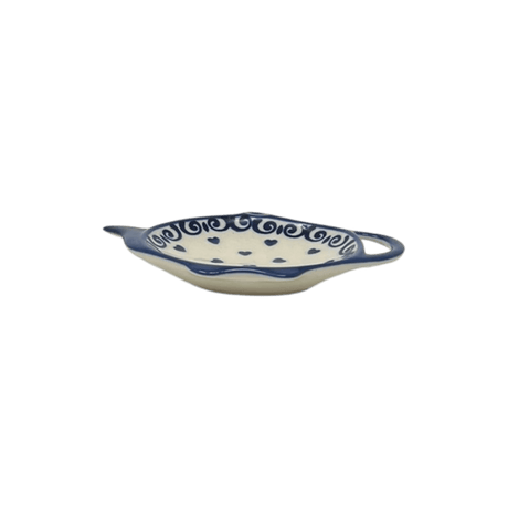 Saucer, Teapot, 4.25" x 3.25" in "Heartfelt Blue" by Manufaktura | P094T-PS02