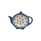 Saucer, Teapot, 4.25" x 3.25" in "Heartfelt Blue" by Manufaktura | P094T-PS02