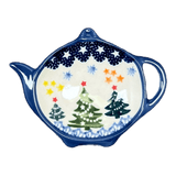 Saucer, Teapot, 4.25" x 3.25" in "Festive Forest" by Manufaktura | P094U-INS6