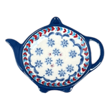 Saucer, Teapot, 4.25" x 3.25" in "Snowflake Love" by Manufaktura | P094U-PS01