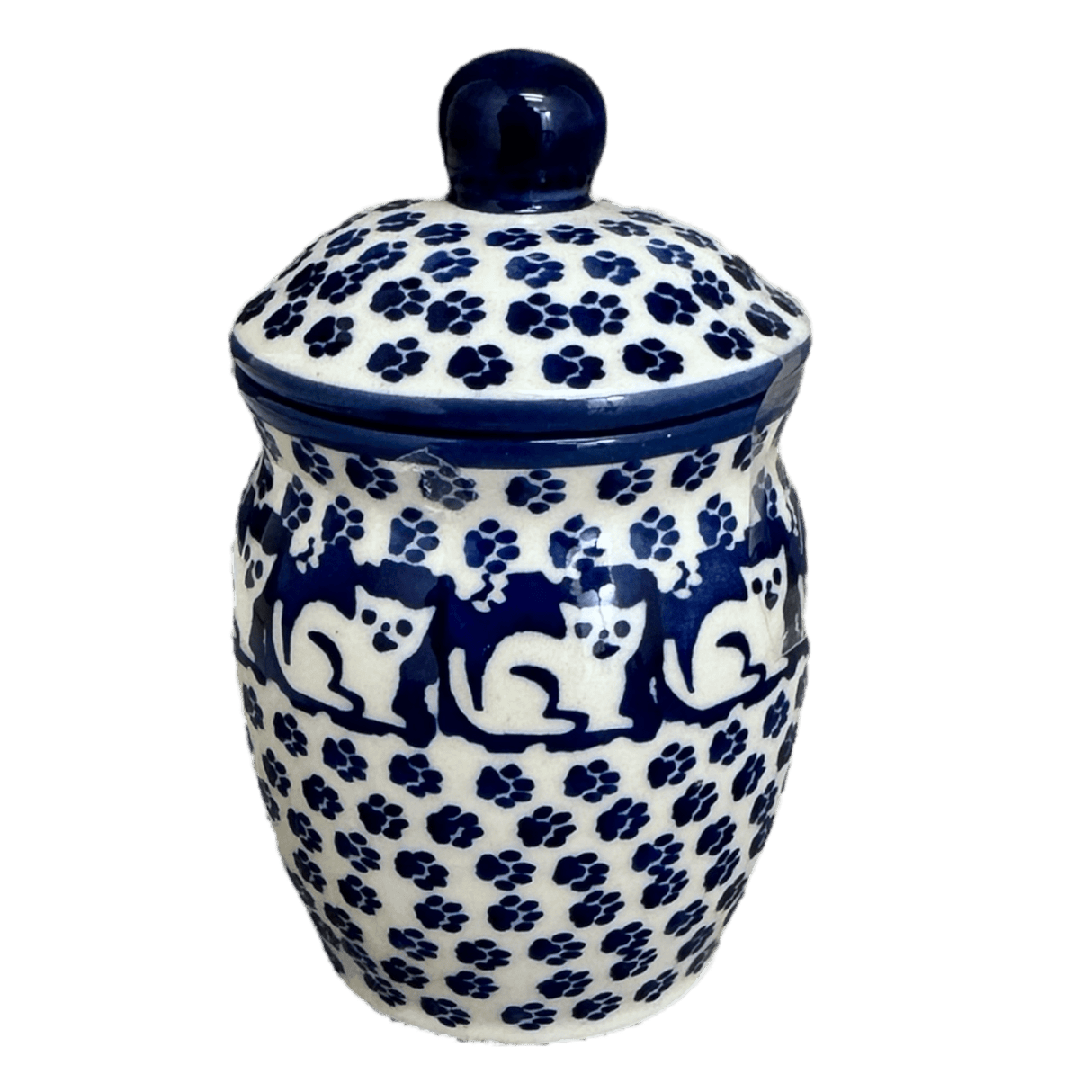 Canister, 0.25 Liter in "Kitty Cat Path" by Manufaktura | P095T-KOT6