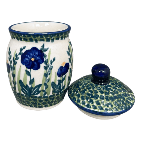 Canister, 0.25 Liter in "Bouncing Blue Blossoms" by Manufaktura | P095U-IM03