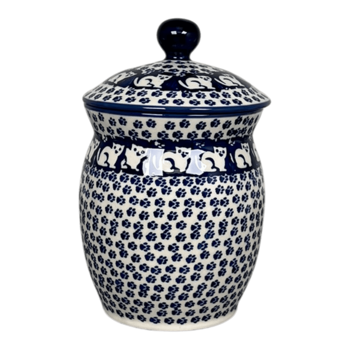 Canister, 1 Liter in "Kitty Cat Path" by Manufaktura | P096T-KOT6