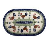 Plate, Oval, 6" x 9" in "Chicken Dance" by Manufaktura | P097U-P320