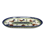 Plate, Oval, 6" x 9" in "Chicken Dance" by Manufaktura | P097U-P320