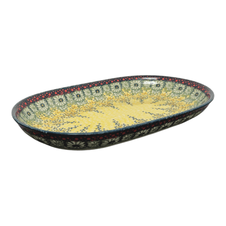 Plate, Roaster, Oval, 7"x11" in "Sunshine Grotto" by Manufaktura | P099S-WK52