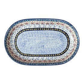 Polish Pottery 7"x11" Oval Roaster (Lilac Fields) | P099S-WK75 Additional Image at PolishPotteryOutlet.com