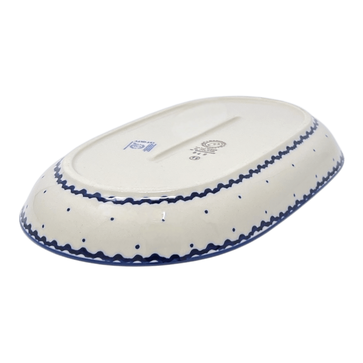 Plate, Roaster, Oval, 7"x11" in "Cornflower" by Manufaktura | P099T-RU