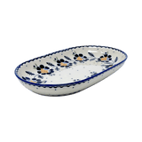 Plate, Roaster, Oval, 7"x11" in "Cornflower" by Manufaktura | P099T-RU