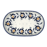 Plate, Roaster, Oval, 7"x11" in "Cornflower" by Manufaktura | P099T-RU