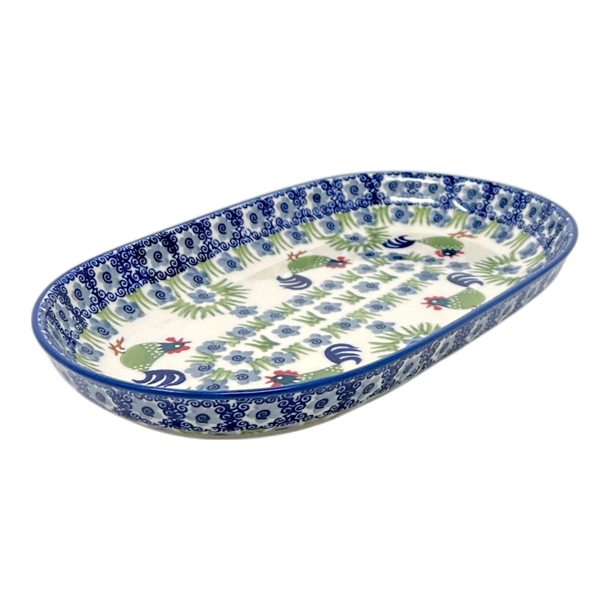 Plate, Roaster, Oval, 7"x11" in "Rise & Shine" by Manufaktura | P099U-P319