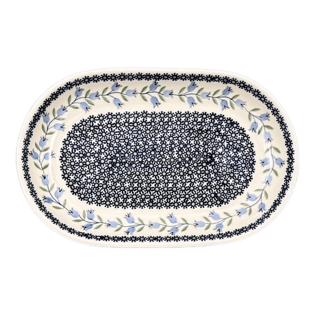 Platter, Oval, 8" x 13" in "Lily of the Valley" by Manufaktura | P101T-ASD