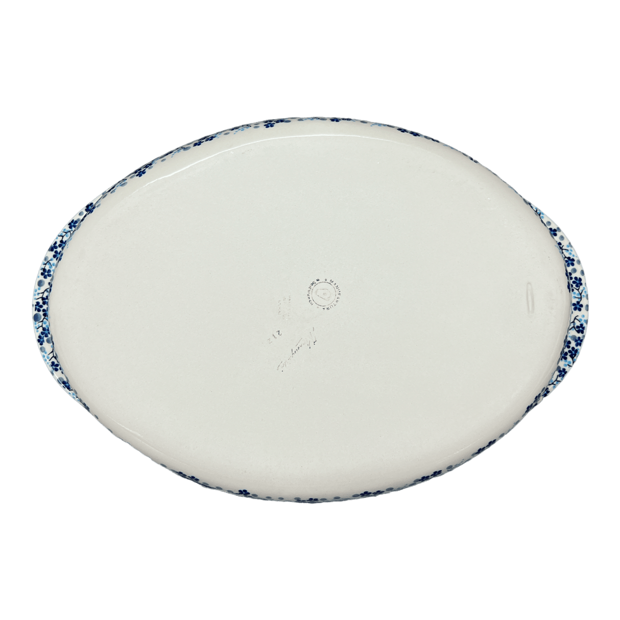 Baker, Oval, Large 10.25" x 15.5" in "Scattered Blues" by Manufaktura | P102S-AS45