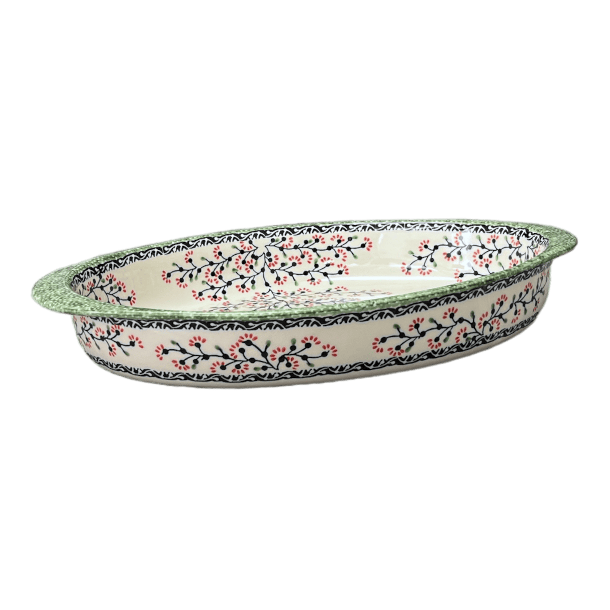 Baker, Oval, Large 10.25" x 15.5" in "Cherry Blossoms" by Manufaktura | P102S-DPGJ