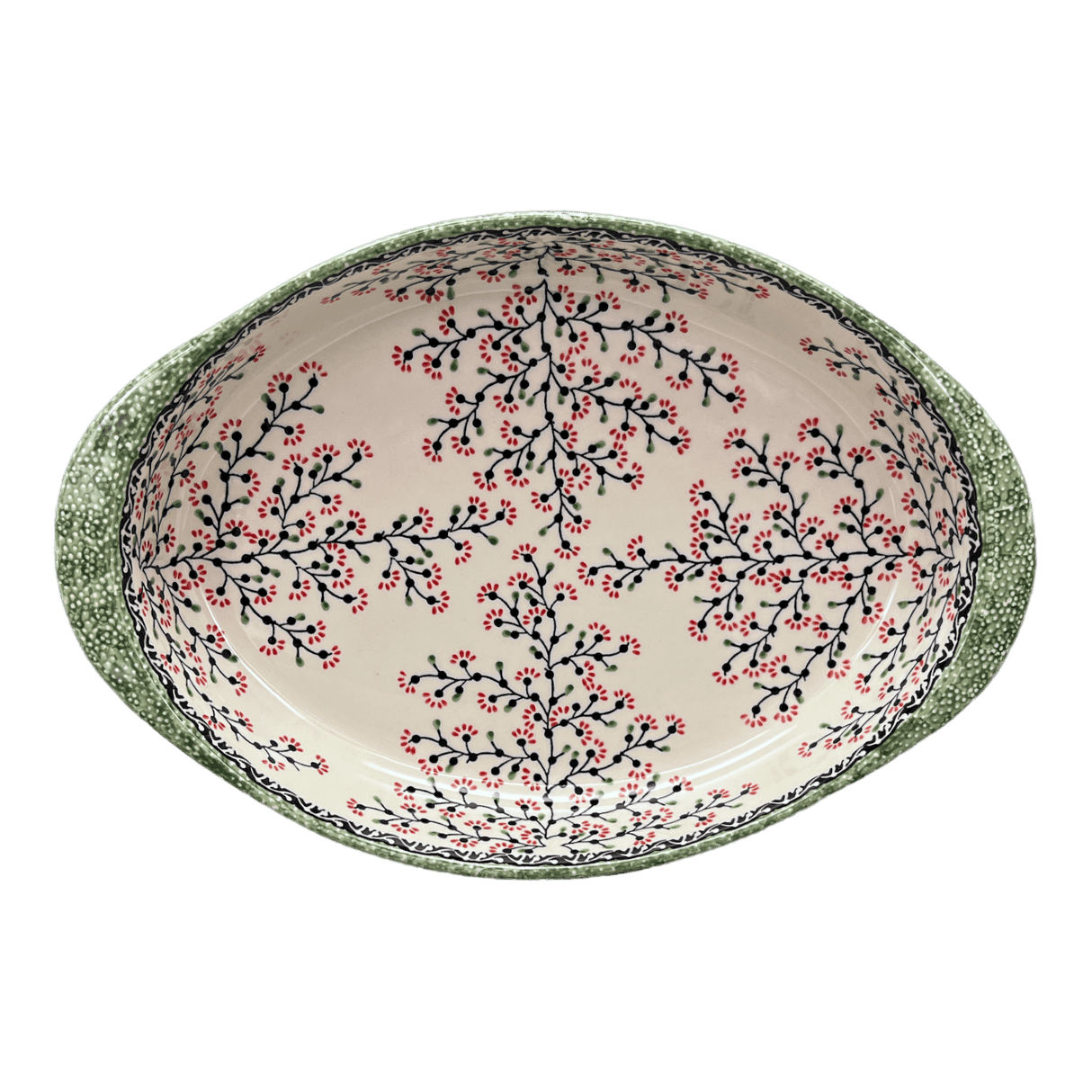 Baker, Oval, Large 10.25" x 15.5" in "Cherry Blossoms" by Manufaktura | P102S-DPGJ