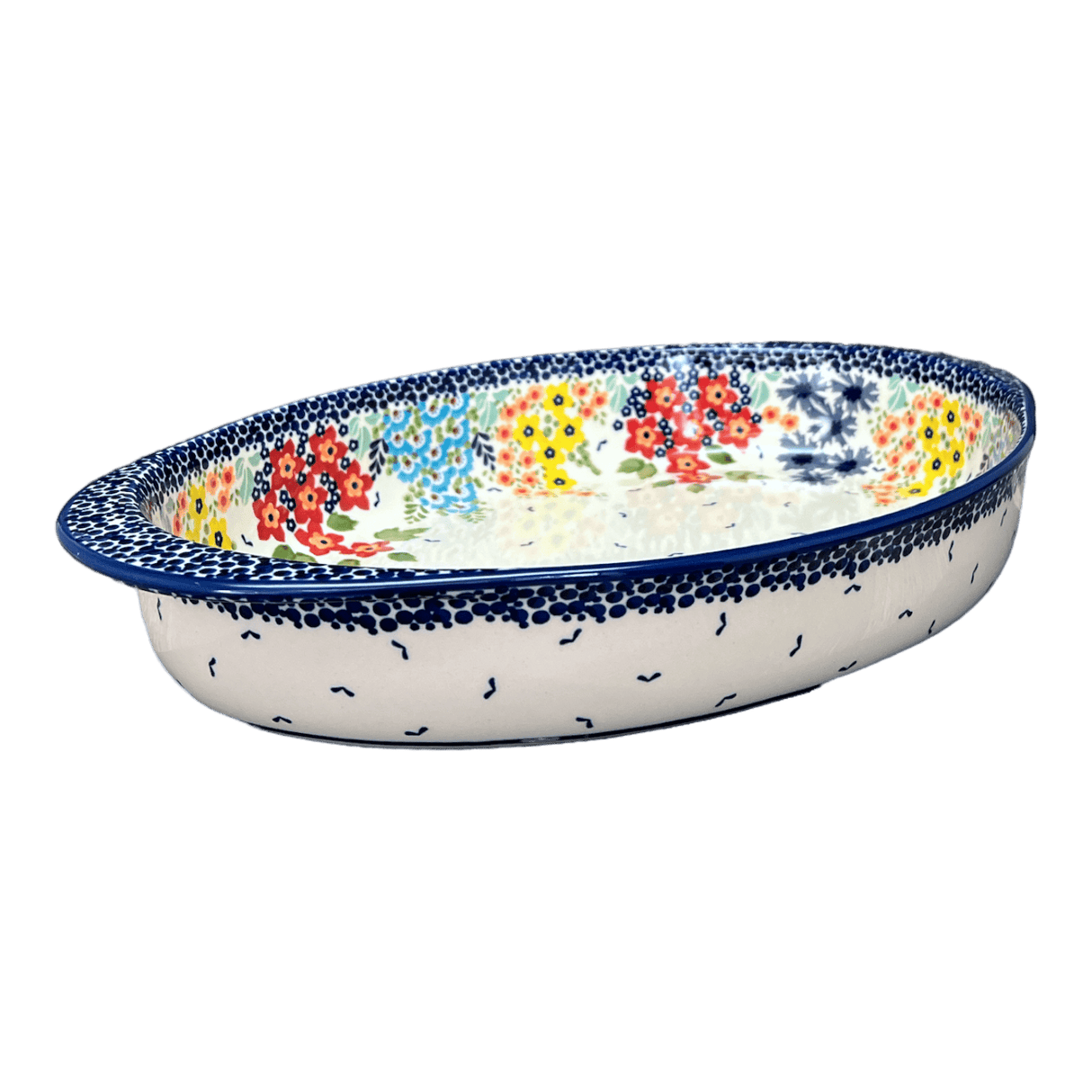 Baker, Oval, Large 10.25" x 15.5" in "Brilliant Garden" by Manufaktura | P102S-DPLW