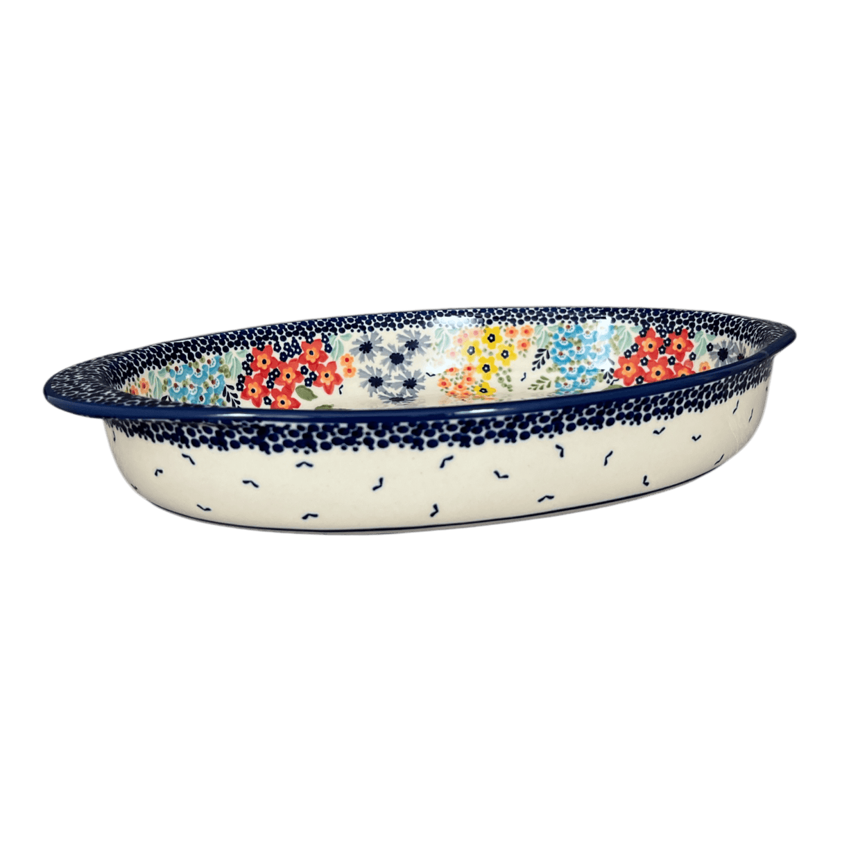 Baker, Oval, Large 10.25" x 15.5" in "Brilliant Garden" by Manufaktura | P102S-DPLW